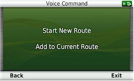 GARMIN Nuvi 3790T - Voice Command: Start new route or add to current route ?